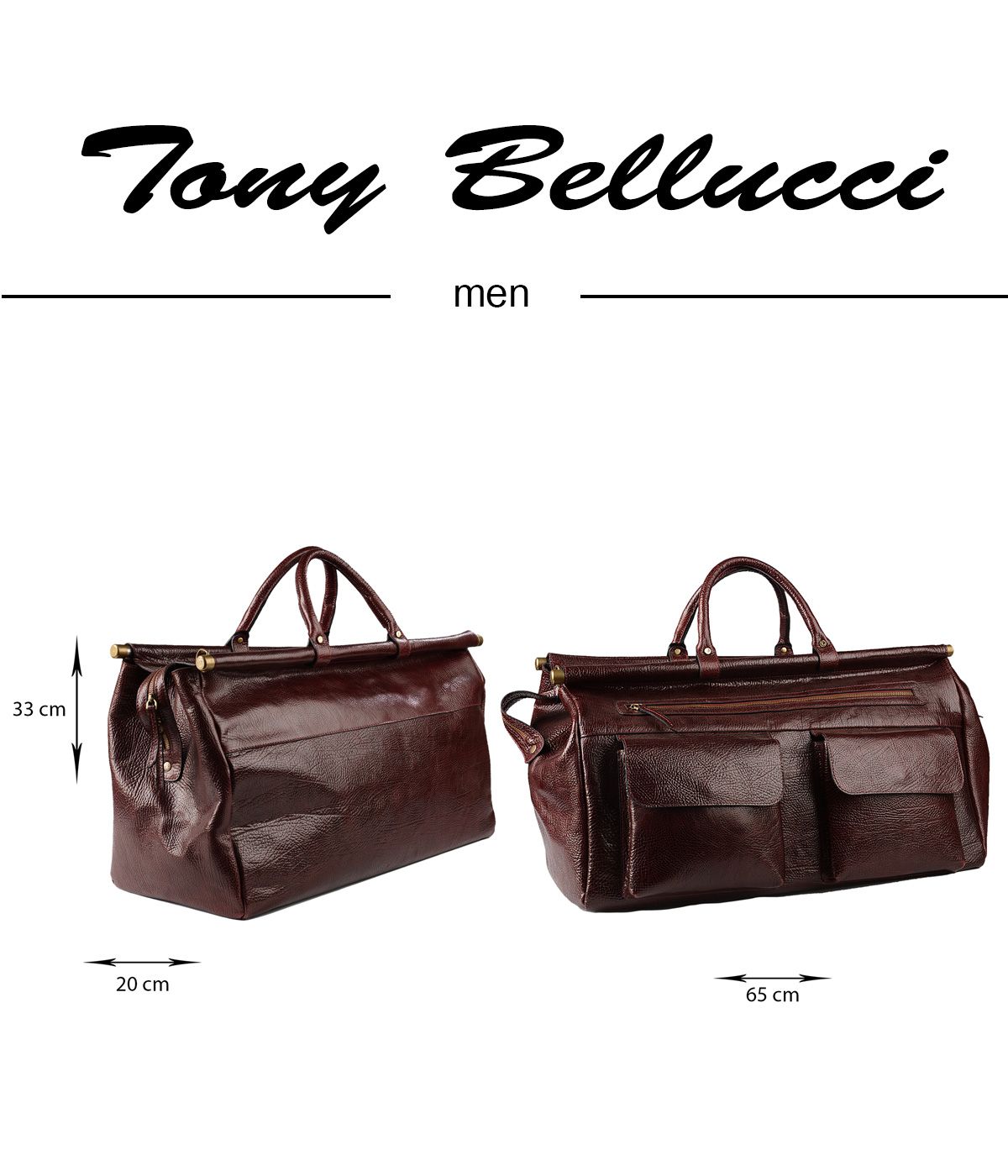 Tony Bellucci 5063-896 Hakiki Deri Taba Erkek Seyahat antas - 3